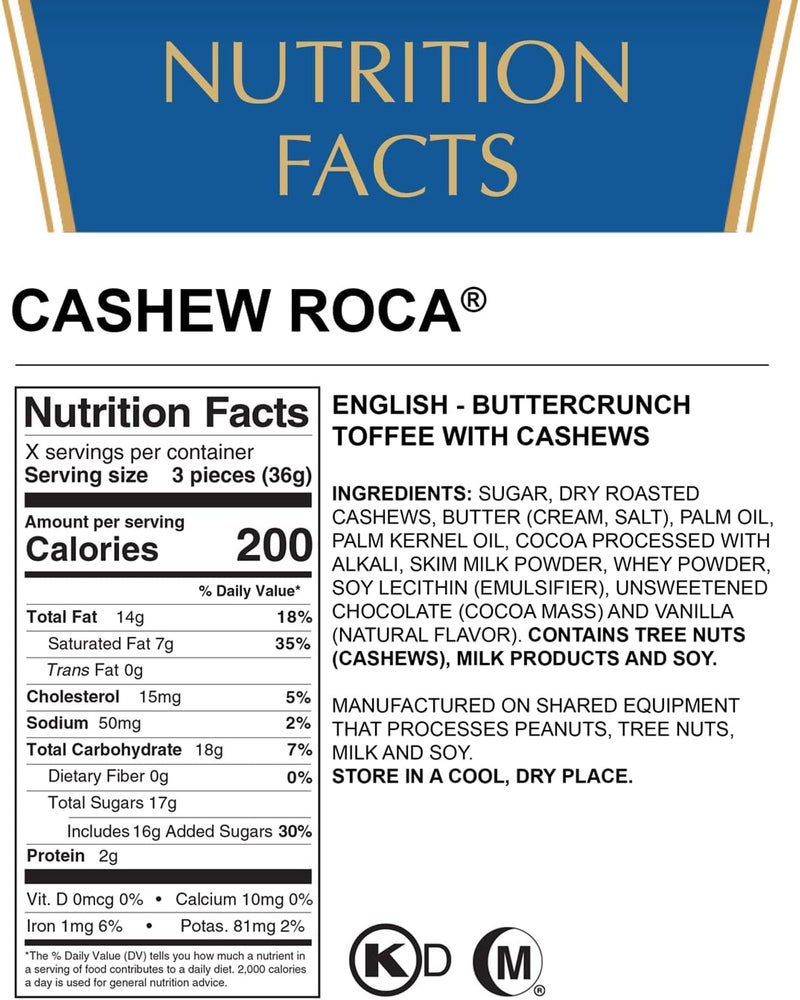 ROCA Cashew Buttercrunch Toffee 10oz Canister - Image 3